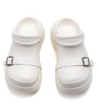 画像10: Thick-soled belt heel & wedge back sandal slippers 厚底ベルトヒール＆ウエッジバックバンドサンダルスリッパ　シャワー  スリッパシャワービーチ (10)