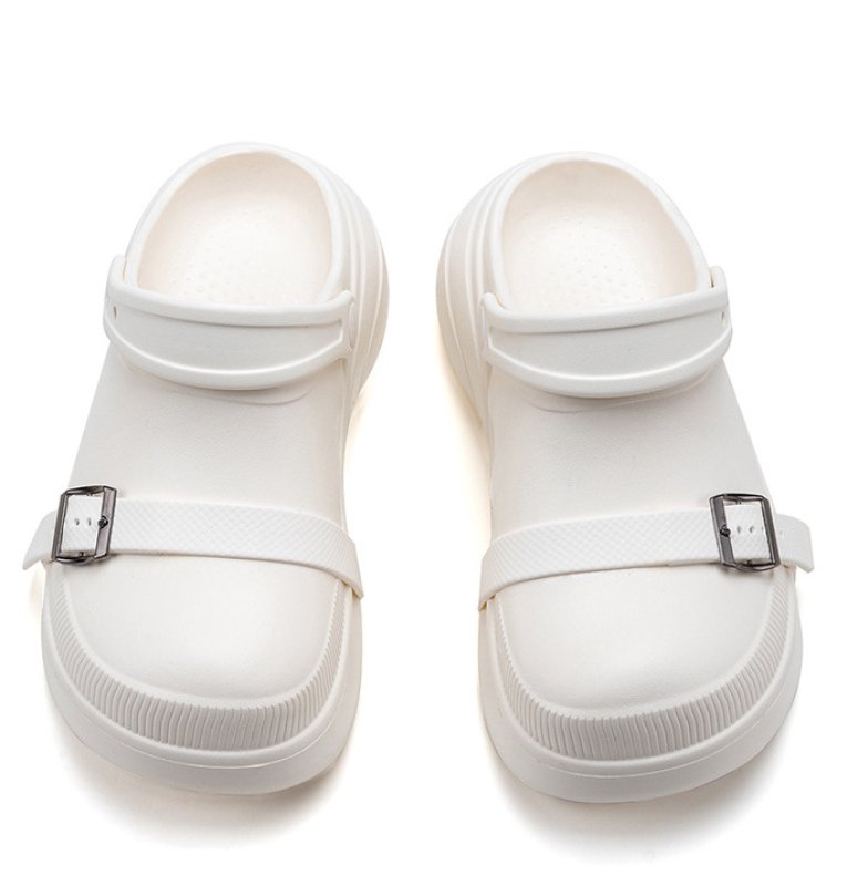 画像10: Thick-soled belt heel & wedge back sandal slippers 厚底ベルトヒール＆ウエッジバックバンドサンダルスリッパ　シャワー  スリッパシャワービーチ (10)