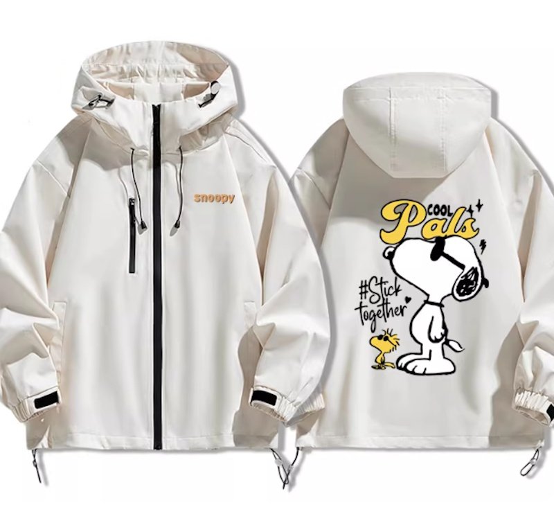 画像2: Snoopy & Woodstock Sunglasses  Windbreaker  Windbreaker blouson Jacket 　ユニセックス男女兼用スヌーピー＆ウッドストックサングラス ウインドブレーカマウンテンパーカージャケットブルゾン (2)