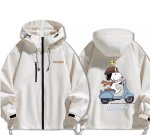 画像1: Snoopy & Woodstock Scooter Windbreaker blouson Jacket 　ユニセックス男女兼用スヌーピー＆ウッドストックスクーター ウインドブレーカマウンテンパーカージャケットブルゾン (1)
