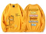 画像4: hang on let me over think this Garfield Print Sweatshirt　ユニセックス男女兼用考え中ガーフィールド スウェットシャツトレーナー  (4)