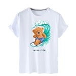 画像3: Bear Wave Rider Print Short Sleeve T-Shirt　ユニセックス 男女兼用ウェブライダーベアプリント半袖  Tシャツ (3)