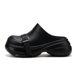 画像6: Thick-soled belt heel & wedge back sandal slippers 厚底ベルトヒール＆ウエッジバックバンドサンダルスリッパ　シャワー  スリッパシャワービーチ (6)