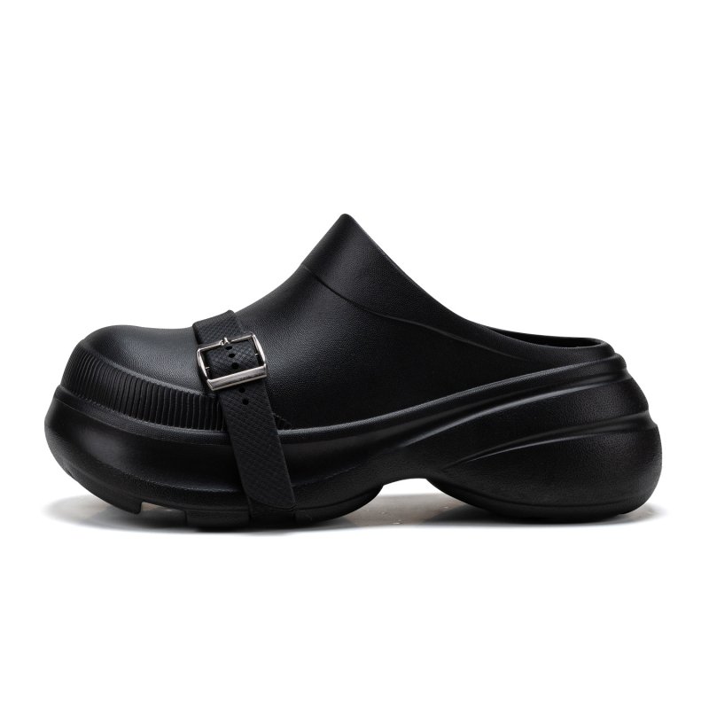 画像6: Thick-soled belt heel & wedge back sandal slippers 厚底ベルトヒール＆ウエッジバックバンドサンダルスリッパ　シャワー  スリッパシャワービーチ (6)