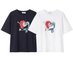 画像2: Ariel print  short sleeve T-shirt   アリエル プリント 半袖Tシャツ  男女兼用 ユニセックス (2)
