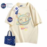 画像2: NASA x Graphic Space Bear Print Short Sleeve T-Shirt  　ユニセックス 男女兼用NASAナサ×グラフィック宇宙熊ベアプリント 半袖 Tシャツ (2)