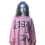 画像2: Donald Duck Oversized We are Free Graffiti Paint Print Long Sleeve Vintage Wash T-shirts 古着加工 ドナルドダック オーバーサイズ 落書き風 ペイント プリント ロングスリーブ Tシャツ (2)