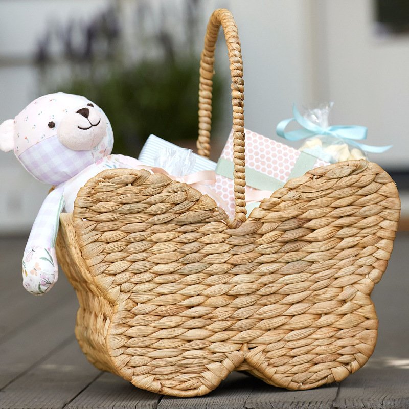 画像5: Butterfly-shaped basket picnic bag　北欧スタイルバタフライ蝶々型籠 かご バスケットピクニック収納バッグ (5)