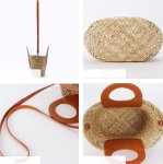 画像5: French style handle leather basket tote shoulder crossbody bag フレンチススタイルハンドルレザートトートショルダー クロスボディバッグ (5)