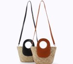 画像2: French style handle leather basket tote shoulder crossbody bag フレンチススタイルハンドルレザートトートショルダー クロスボディバッグ (2)