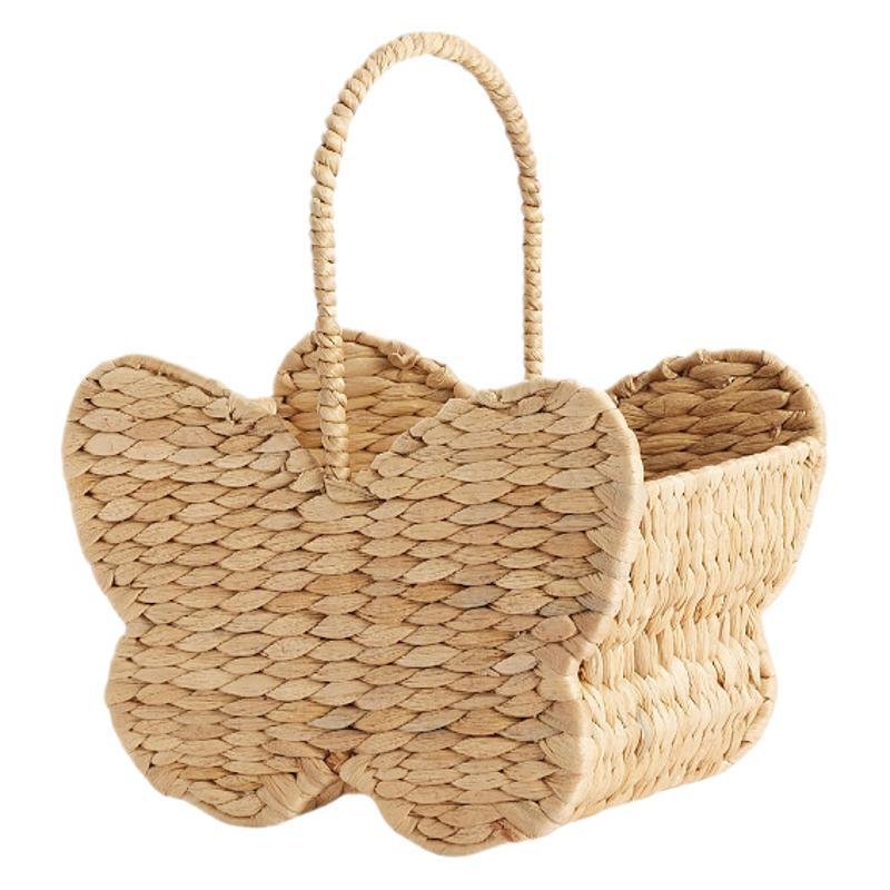 画像1: Butterfly-shaped basket picnic bag　北欧スタイルバタフライ蝶々型籠 かご バスケットピクニック収納バッグ (1)