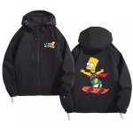 画像4: The Simpsons Bart Simpson Skateboard Windbreaker blouson Jacket 　ユニセックス男女兼用シンプソンズバートシンプソンスケートボードウインドブレーカマウンテンパーカージャケットブルゾン (4)