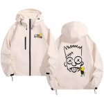 画像1: The Simpsons Bart Simpson Windbreaker  blouson Jacket 　ユニセックス男女兼用シンプソンズバートシンプソンウインドブレーカマウンテンパーカージャケットブルゾン (1)