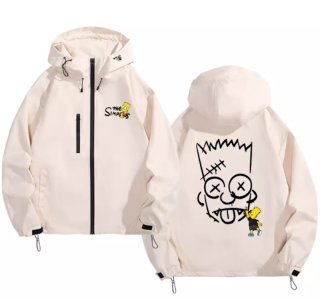 men'sThe Simpsons casual denim jacket ユニセックス男女兼用バック