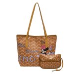 画像1: EMO Minnie Mouse Mickey Mouse graffiti painting elements Cartoon shopping shoulder Tote Bag ミニーマウス ミッキーディズニー ペイントトートショルダー ショッピングバッグ (1)