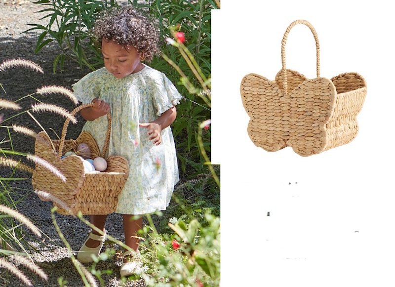 画像7: Butterfly-shaped basket picnic bag　北欧スタイルバタフライ蝶々型籠 かご バスケットピクニック収納バッグ (7)