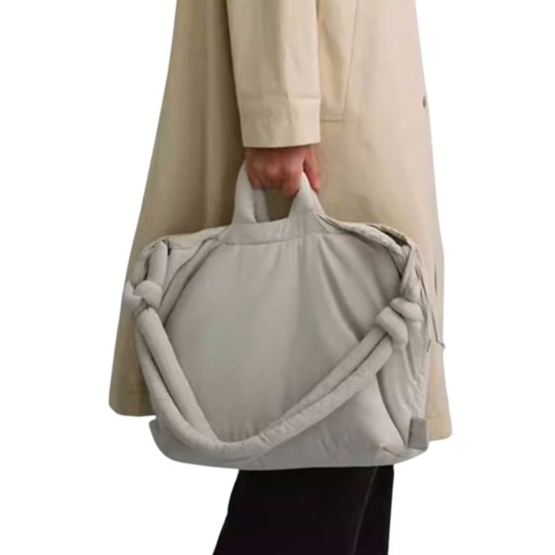 画像1: Canvas Fashionable Bucket Bag canvas tote shoulder bag  キャンバスフワモコトートショルダーバックパックバッグ (1)