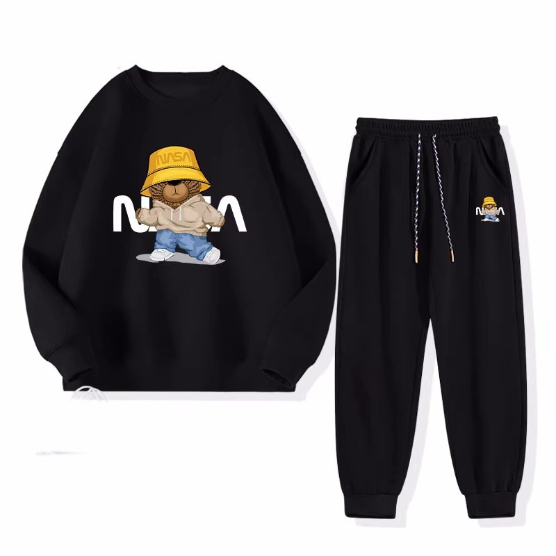 画像2: Unisex NASA x Walking Bear Hoodie & Pants Set  男女兼用ユニセックス NASA ナサ×ウォキングベア スウェットセットアップ トレーナー＆パンツセット (2)
