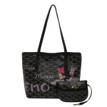 画像4: EMO Minnie Mouse Mickey Mouse graffiti painting elements Cartoon shopping shoulder Tote Bag ミニーマウス ミッキーディズニー ペイントトートショルダー ショッピングバッグ (4)