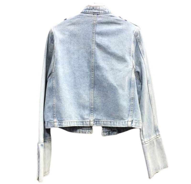 画像5: Denim short length Napoleon military jacke　デニムショート丈ナポレオンミリタリージャケットGジャンGジャン (5)