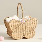画像6: Butterfly-shaped basket picnic bag　北欧スタイルバタフライ蝶々型籠 かご バスケットピクニック収納バッグ (6)