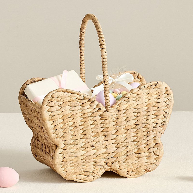 画像6: Butterfly-shaped basket picnic bag　北欧スタイルバタフライ蝶々型籠 かご バスケットピクニック収納バッグ (6)