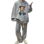 画像9: Unisex Cute bear sweatshirt & pants  Setup  男女兼用ユニセックス キュートベア熊ベアブリック スウェットセットアップ トレーナー＆パンツセット (9)