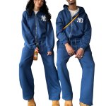 画像5: Monogram logo print zip-up pants set　ユニセックス 男女兼用 モノグラムロゴプリント  セットアップ ジップアップジャケット ＆パンツ上下セット (5)