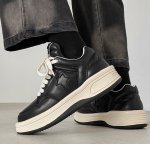 画像6: Unisex RO style high-cut leather lace-up sneakers Shoes　 ユニセックス男女兼用RO厚底プラットフォームレザーハイカットレースアップ スニーカーカジュアルシューズ (6)