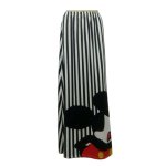 画像7: 22 Women's Mickey comic cartoon printed Striped maxi long skirt ミッキー グラフィックペイント ストライプ柄 ロング丈 マキシ丈スカート (7)