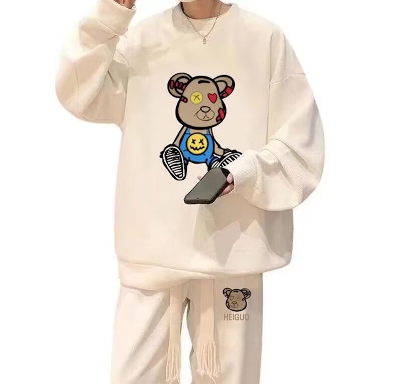 画像6: Unisex Cute bear sweatshirt & pants  Setup  男女兼用ユニセックス キュートベア熊ベアブリック スウェットセットアップ トレーナー＆パンツセット (6)