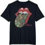 画像1: Rolling Stones-style camouflage tongue T-shirt  ユニセックス 男女兼用ローリングストーンスタイルカモフラージュ迷彩ベロプリント Tシャツ (1)