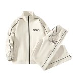 画像1:  Men & Women NASA logo zip-up tracksuit jacket and pants set NASAナサ プリント トラックスーツ セットアップ ユニセックス 男女兼用 ジャケット ＆パンツ上下セット (1)