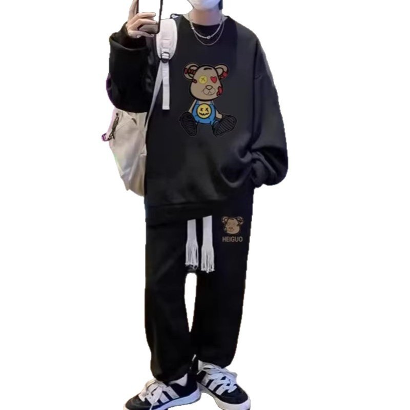 画像7: Unisex Cute bear sweatshirt & pants  Setup  男女兼用ユニセックス キュートベア熊ベアブリック スウェットセットアップ トレーナー＆パンツセット (7)