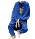 画像3: Unisex Cute bear sweatshirt & pants  Setup  男女兼用ユニセックス キュートベア熊ベアブリック スウェットセットアップ トレーナー＆パンツセット (3)