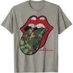 画像2: Rolling Stones-style camouflage tongue T-shirt  ユニセックス 男女兼用ローリングストーンスタイルカモフラージュ迷彩ベロプリント Tシャツ (2)