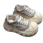 画像4: Platform fringe lace-up canvas sneakers 厚底 プラットフォームボリューム フリンジキャンバスレースアップスニーカー (4)