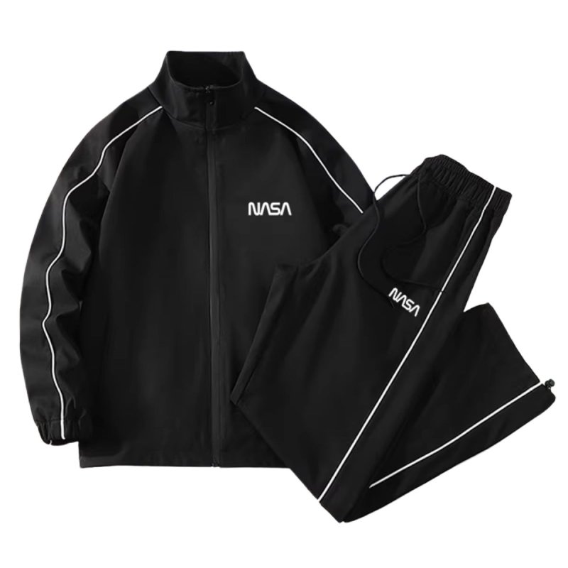 画像3:  Men & Women NASA logo zip-up tracksuit jacket and pants set NASAナサ プリント トラックスーツ セットアップ ユニセックス 男女兼用 ジャケット ＆パンツ上下セット (3)