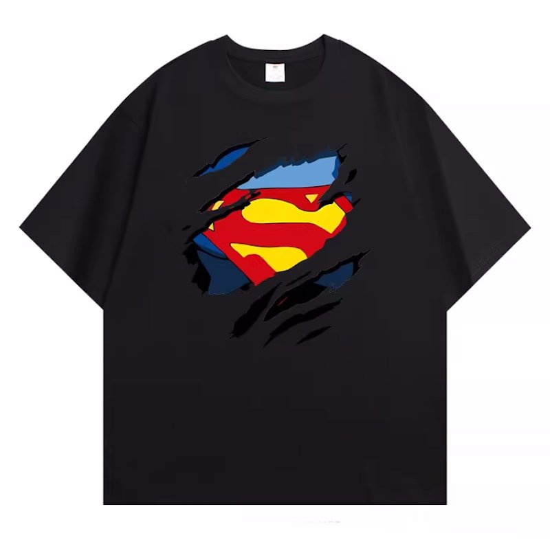 画像2: Hidden Superman logo Print Tshirts ユニセックス 男女兼用 隠れスーパーマンマークプリント Tシャツ (2)