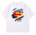 画像1: Hidden Superman logo Print Tshirts ユニセックス 男女兼用 隠れスーパーマンマークプリント Tシャツ (1)