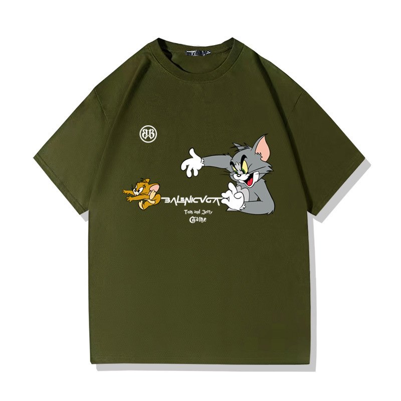 画像5: Tom and Jerry Chase short sleeve T-shirt ユニセックス 男女兼用チェイサートムとジェリートム＆ジェリー半袖Tシャツ (5)