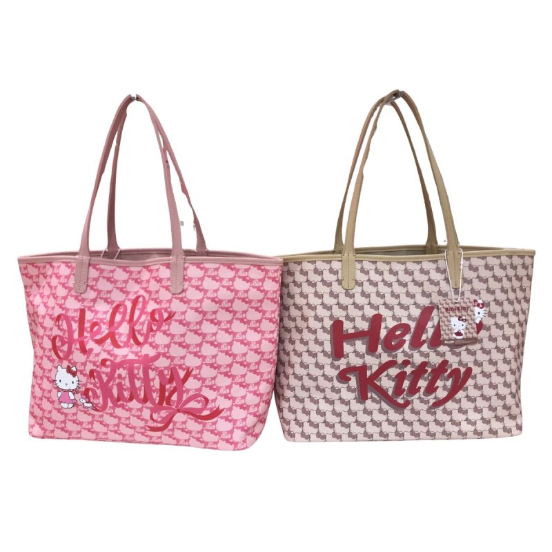 画像2: Hello Kitty graffiti painting elements Cartoon graffiti shopping shoulder Tote Bag 海外限定 ハローキティ 落書き ペイントトートショルダー ショッピングバッグ (2)