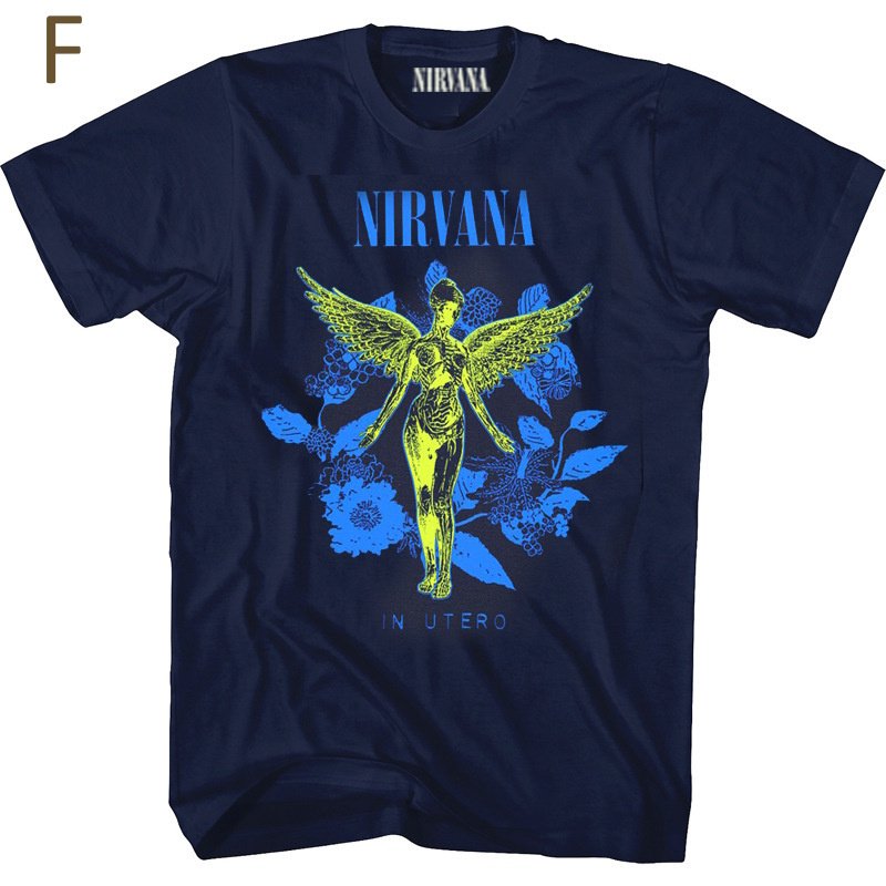 画像7: Nirvana Vintage Style Tour Short Sleeve T-Shirt ニルヴァーナヴィンテージスタイルツアー プリントラウンドネック Tシャツ ユニセックス 男女兼用 古着風  バンドT (7)