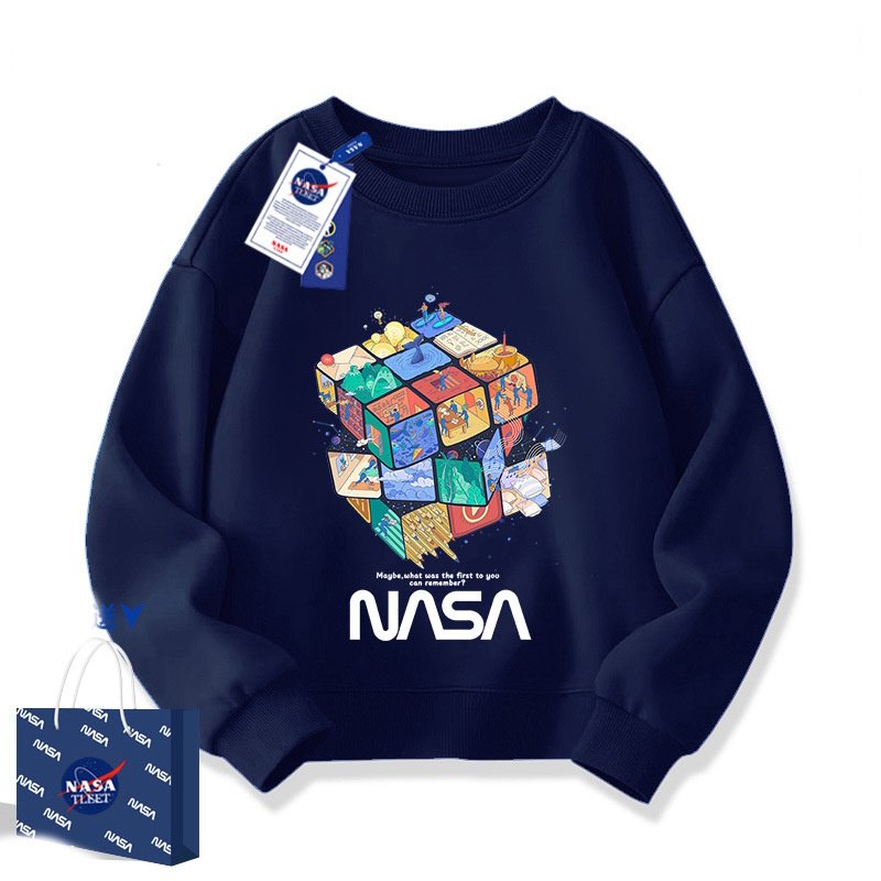 画像3: NASA x Rubik's Cube Print Sweatshirt　ユニセックス男女兼用NASAナサ×ルービックキューブプリントスウェットシャツトレーナー  (3)
