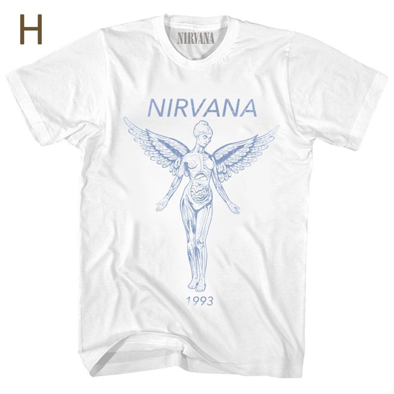 画像9: Nirvana Vintage Style Tour Short Sleeve T-Shirt ニルヴァーナヴィンテージスタイルツアー プリントラウンドネック Tシャツ ユニセックス 男女兼用 古着風  バンドT (9)
