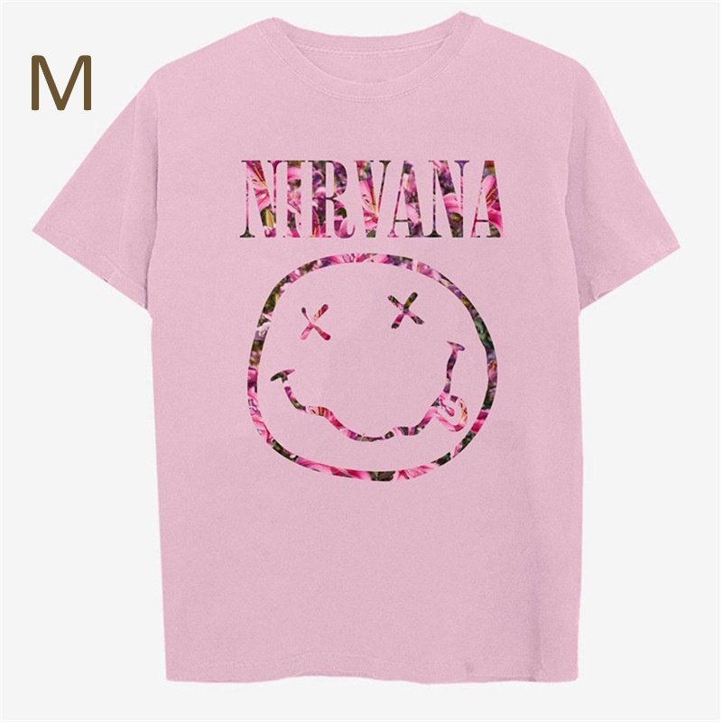 画像14: Nirvana Vintage Style Tour Short Sleeve T-Shirt ニルヴァーナヴィンテージスタイルツアー プリントラウンドネック Tシャツ ユニセックス 男女兼用 古着風  バンドT (14)