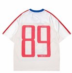 画像2: Unisex MODESISTER Tom and Jerry Chase Numbered V-Neck Mesh Uniform T-Shirt　 ユニセックス 男女兼用モデシスター チェイサートムとジェリーナンバリングVネックメッシュユニホームTシャツ　 ユニセックス 男女兼用 トム＆ジェリーナンバリングVネックメッシュユニホームTシャツ (2)