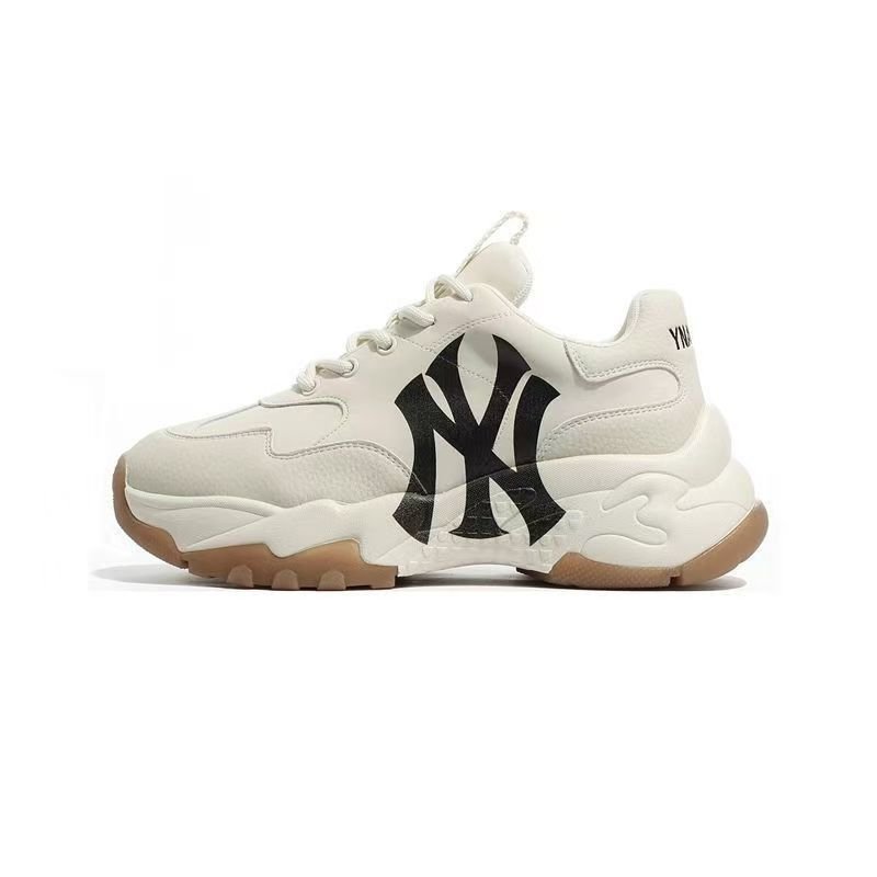 画像1: MLB NY New York Yankees Monogram Logo Bigball Chunky Sneaker エムルビー ユニセックス NY ニューヨークヤンキース 厚底 ベースボール ロゴ スニーカー (1)