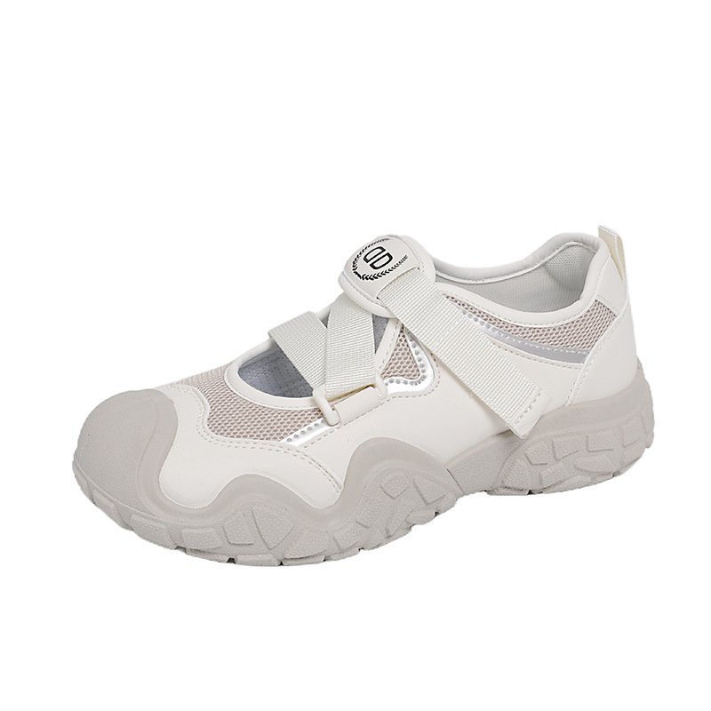 画像1: Women's Velcro Chunky Sole breathable Sneakers ベルクロチャンキーソール メッシュ スニーカー (1)