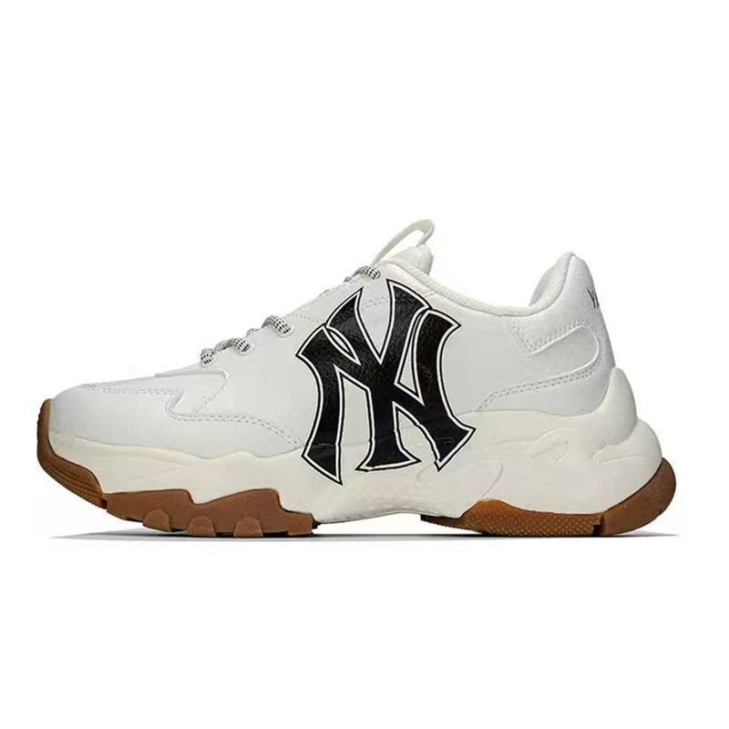 画像2: MLB NY New York Yankees Monogram Logo Bigball Chunky Sneaker エムルビー ユニセックス NY ニューヨークヤンキース 厚底 ベースボール ロゴ スニーカー (2)